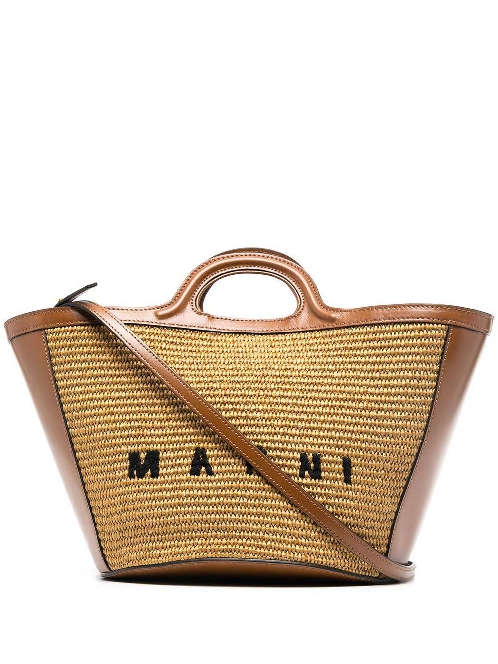 MARNI Tropicalia Logo Embroidered Tote Handbag for Women