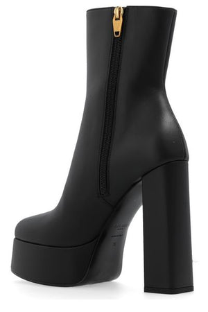 BALMAIN Sleek Black Calfskin Ankle Boots for Women - FW23 Collection