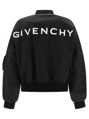 GIVENCHY Boxy Fit Bomber Jacket with Signature Detail
