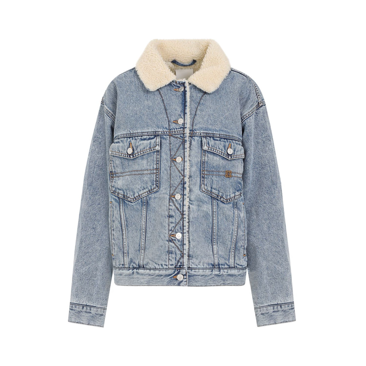 GIVENCHY Blue Cotton Jacket for Women - SS24 Collection