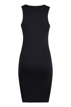 GIVENCHY Black Cotton Ribbed Mini-Dress