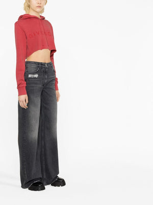 GIVENCHY Black Washed Jeans for Women - FW23