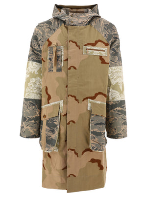MARINE SERRE Desert Damask Raincoat for Men - Beige FW22