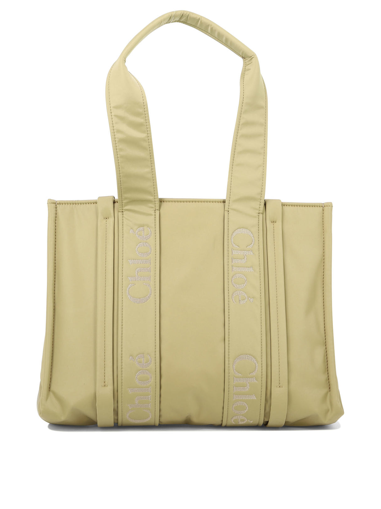 CHLOÉ Tan Medium Woody Ribbon Shoulder Bag for Women