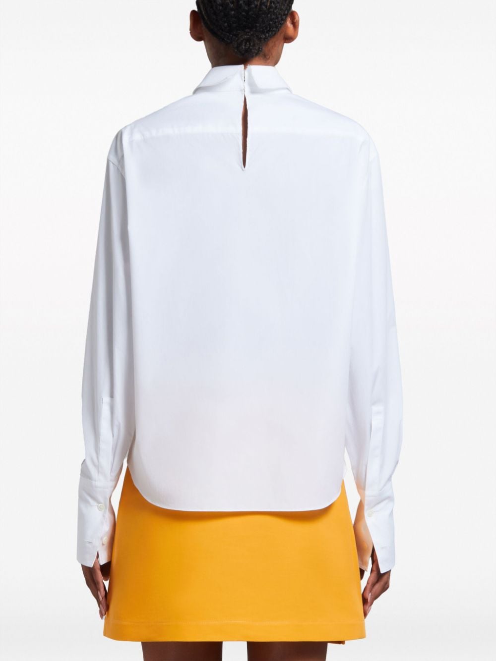 MARNI White Pleated Cotton Women's Shirt - SS24 Collection