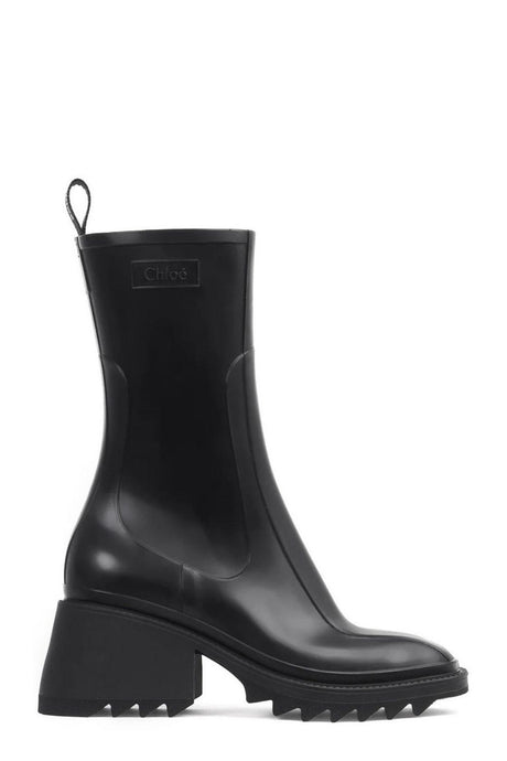 CHLOÉ Sleek Black Rain Boots