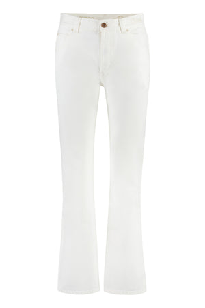 女士白色五袋直筒牛仔裤 for FW23