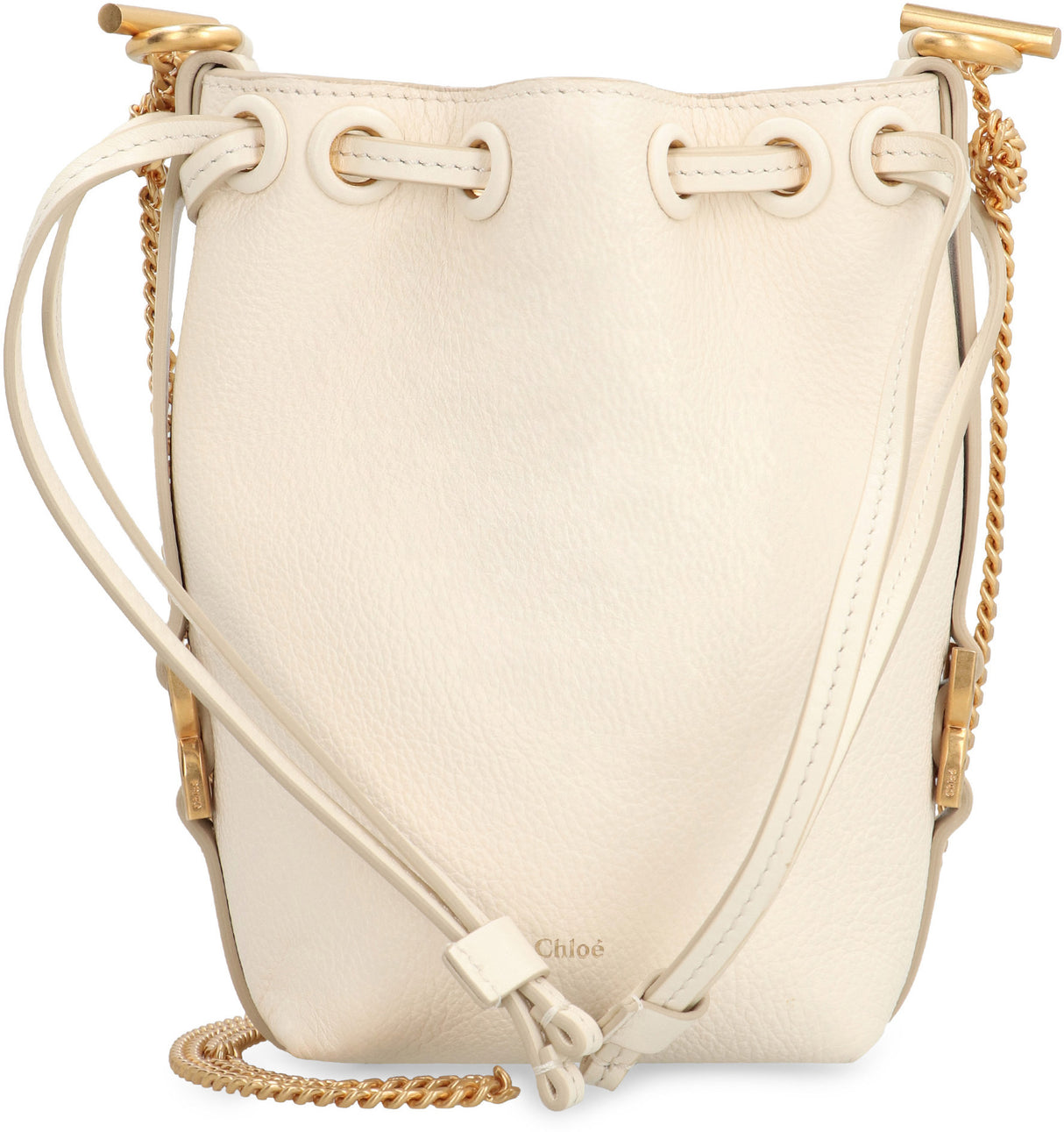 CHLOÉ Luxurious Calfskin Micro Bucket Handbag
