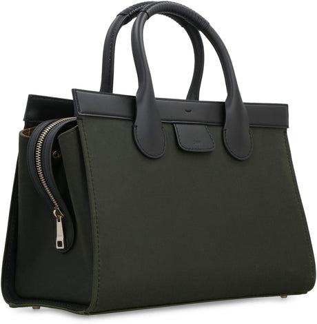 CHLOÉ Green Canvas Tote Bag for Women - Stylish and Spacious Spring/Summer 2024 Collection