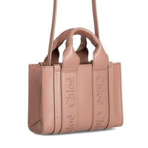 CHLOÉ Spring/Summer 2024 Pink Leather Mini Tote Handbag for Women