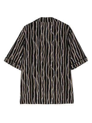 CHLOÉ Chain Print Silk Shirt for Women in Black from SS24 Collection