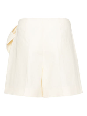 CHLOÉ White Linen Shorts for Women - Spring/Summer 2024 Collection