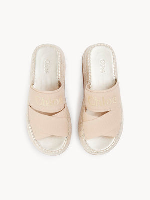 CHLOÉ Chic Beige Espadrille Sandals for Women with Wide Sole and Cork Heel