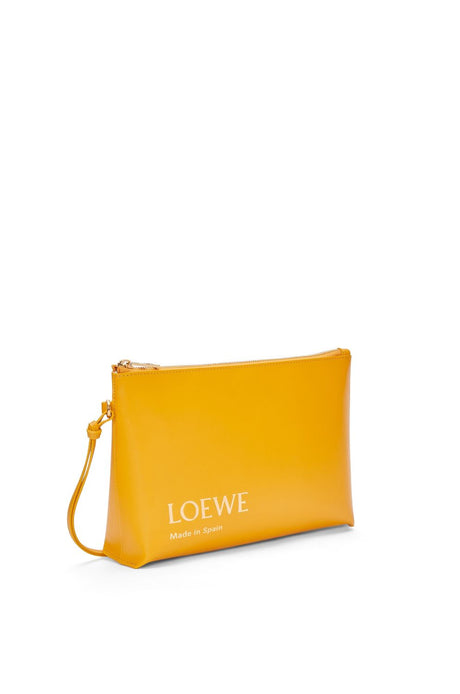 LOEWE Sunflower Embossed T-Pouch Handbag (Yellow) - 2024 SS Collection