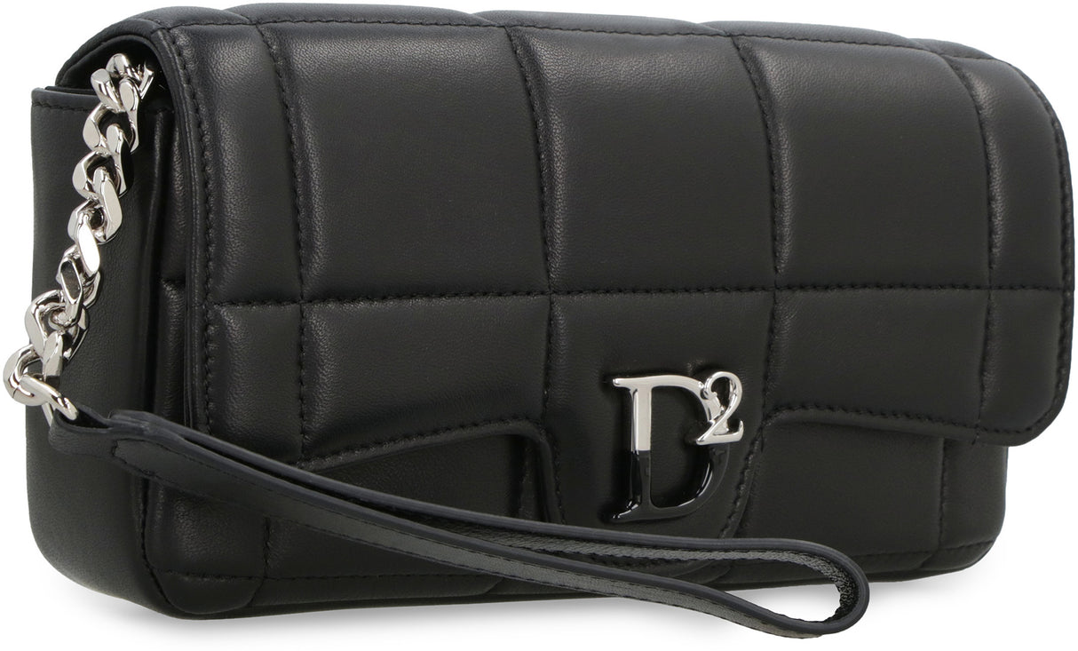 DSQUARED2 Quilted Leather Clutch for Stylish Women