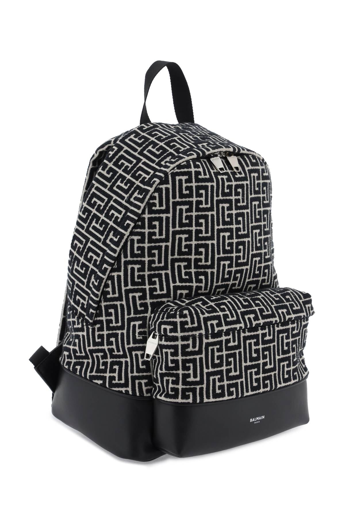 BALMAIN Stylish Two-Tone Jacquard Backpack for Men