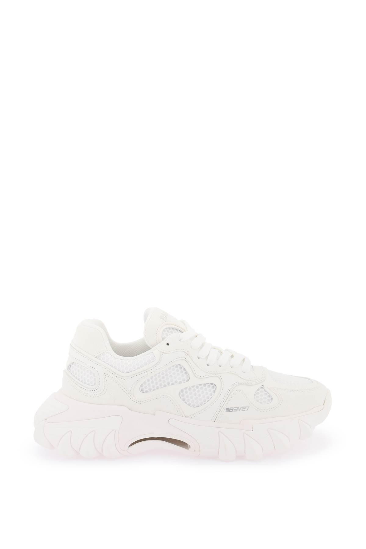 BALMAIN White Leather and Mesh Sneakers for Women by a Top Fashion Brand