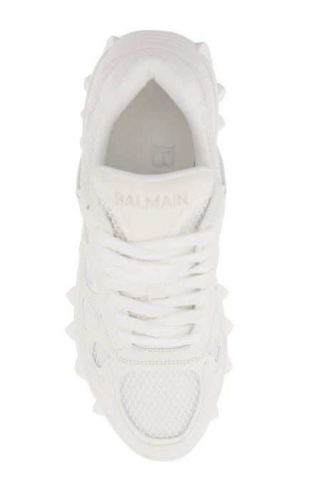 BALMAIN White Leather and Mesh Sneakers for Women by a Top Fashion Brand