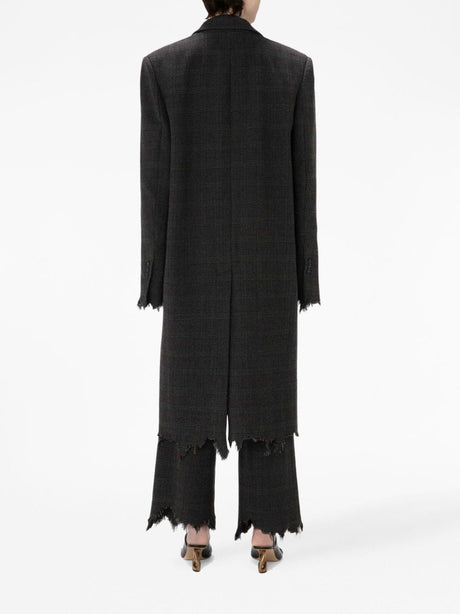 女款灰色羊毛外套 - FW23系列