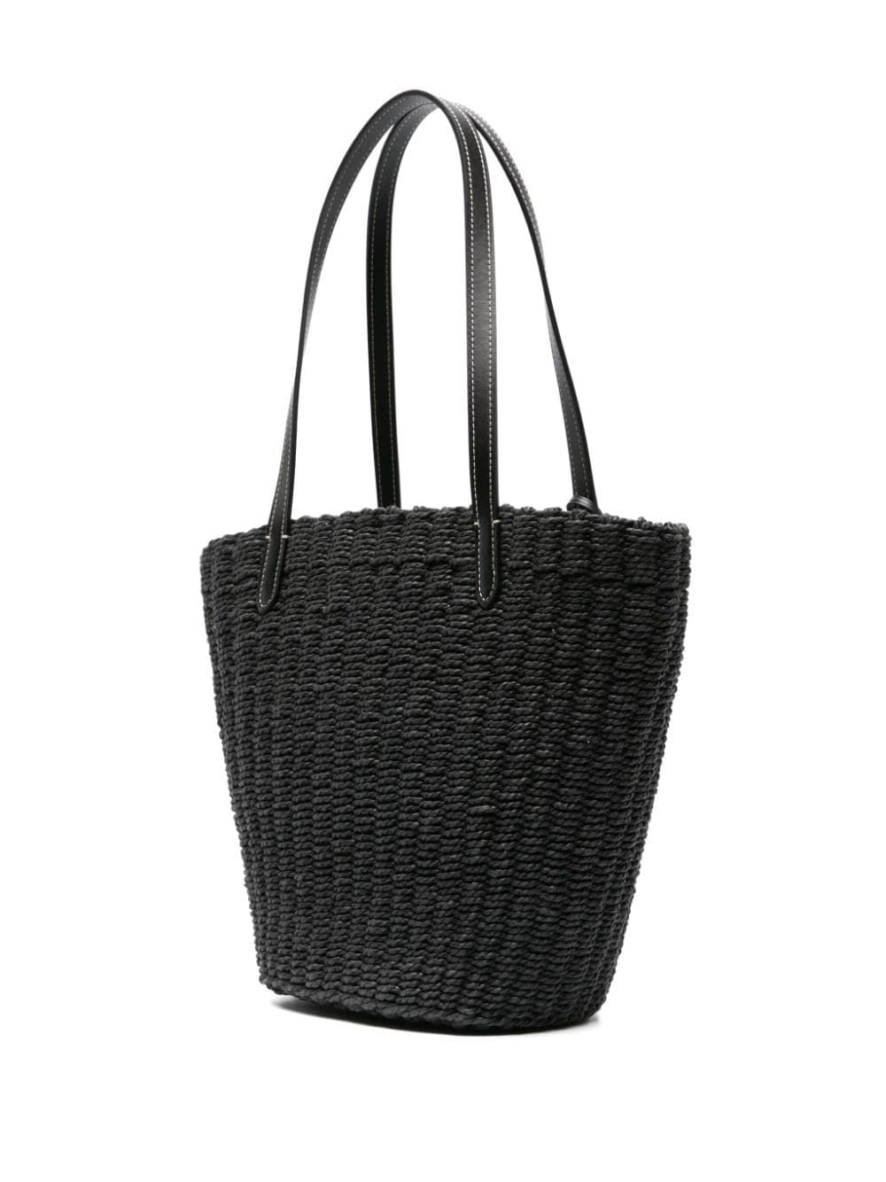 COACH Classic Black Straw Tote Handbag for Women