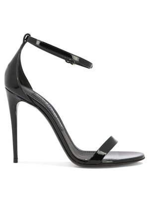 DOLCE & GABBANA Classic Black Patent Leather Sandals for Women