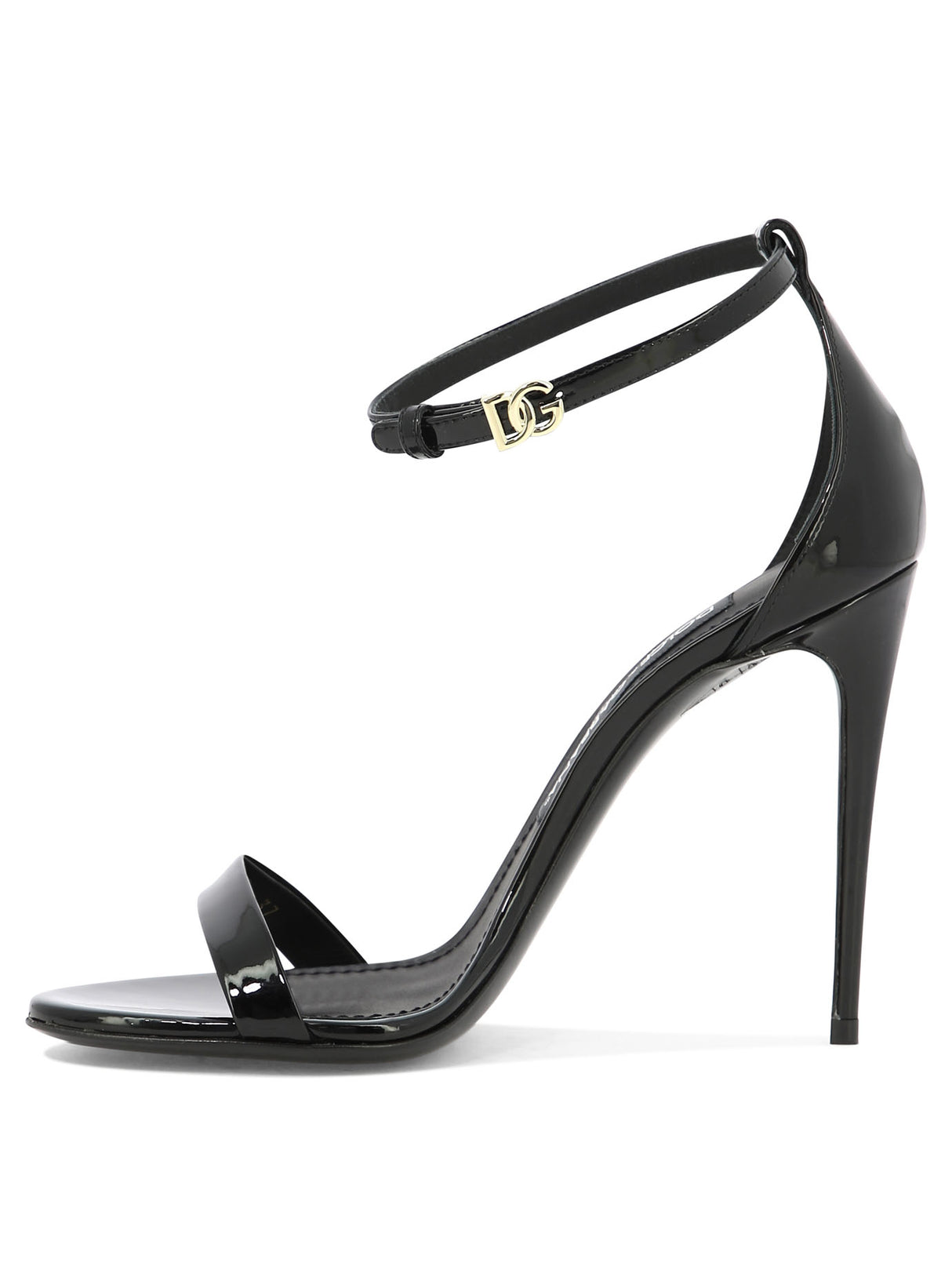 DOLCE & GABBANA Classic Black Patent Leather Sandals for Women