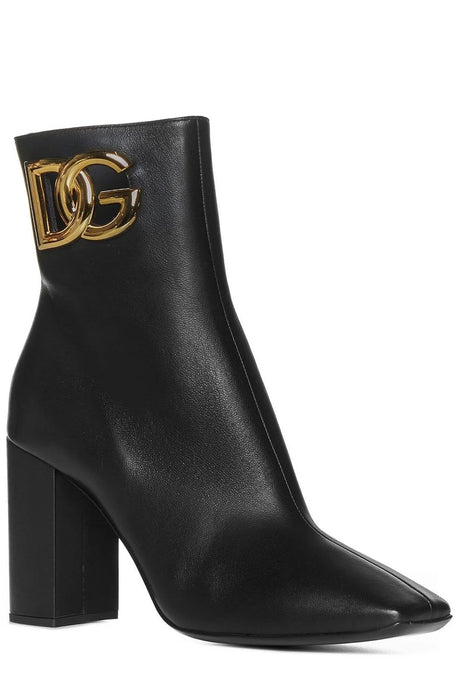 DOLCE & GABBANA Elegant Black Leather Boots for Women - FW23