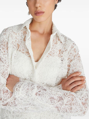 ERMANNO SCERVINO EMBROIDERED LACE SHIRT