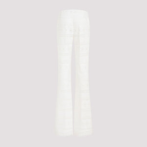 白色聚酯女裤 - SS24系列