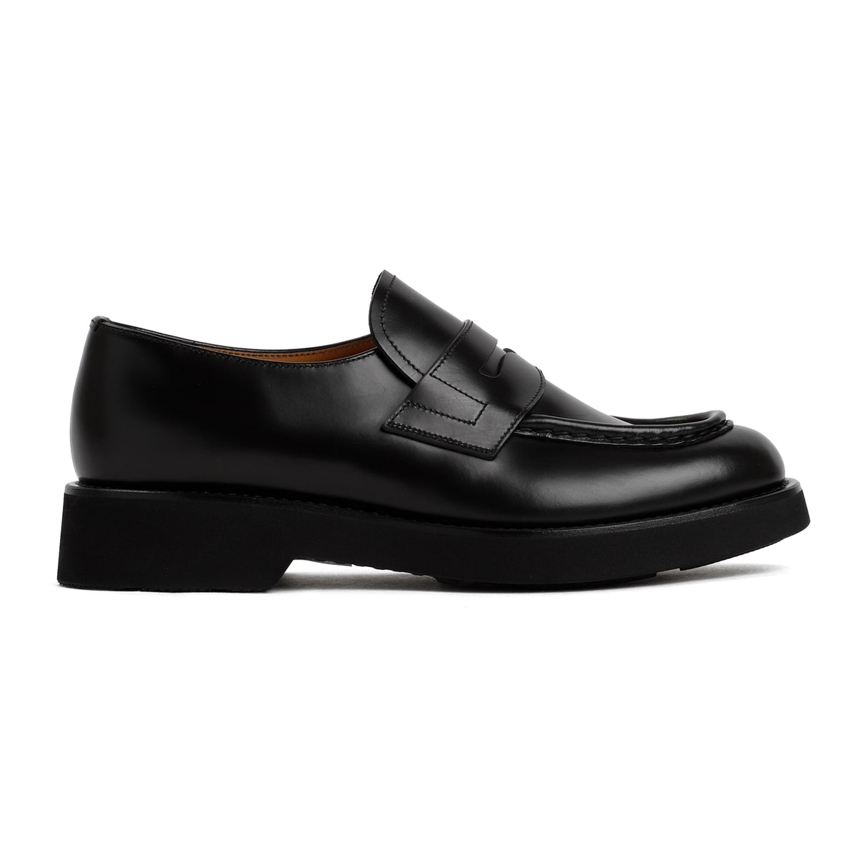 CHURCH'S Black Leather Lynton Loafers for Women - Fall/Winter 2023 Collection
