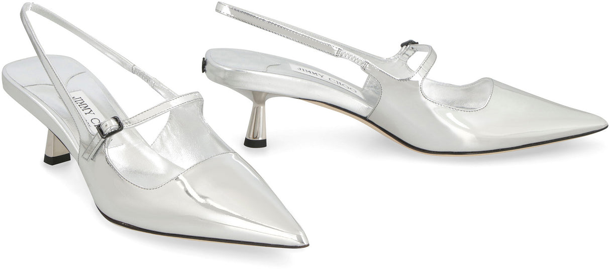 JIMMY CHOO Metallic Patent Leather Pumps for Women - SS24 Collection