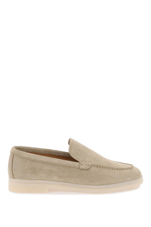CHURCH'S Women's Suede Moccasins with Embossed Logo and Printed Sole - Tan
