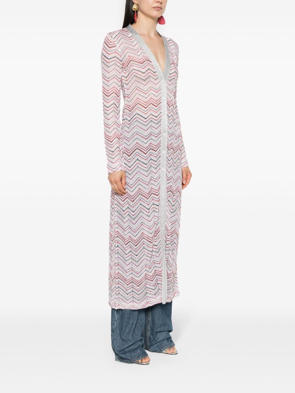 MISSONI Zigzag Maxi Cardi Jacket for Women - SS24 Collection