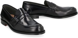 CHURCH'S Handcrafted Black Leather Men's Loafers