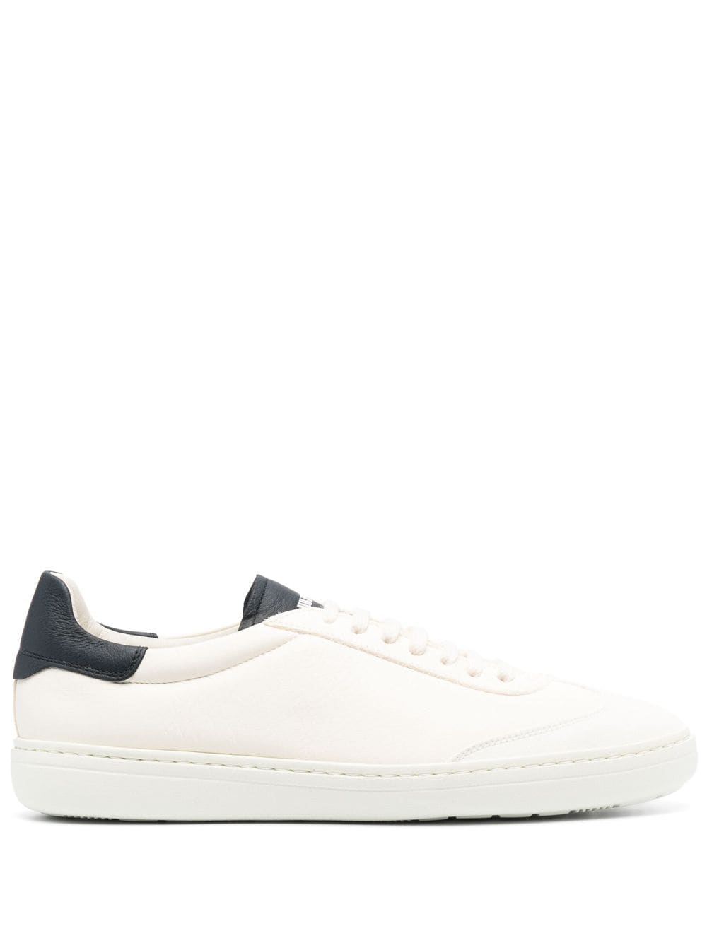 CHURCH'S Timeless Luxury Leather Sneakers for Men - Ivory White and Navy Blue