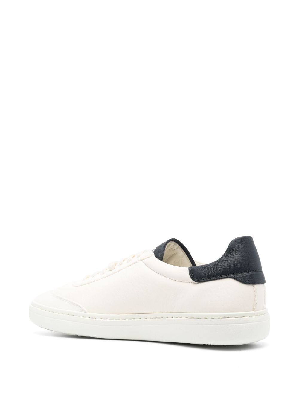 CHURCH'S Timeless Luxury Leather Sneakers for Men - Ivory White and Navy Blue