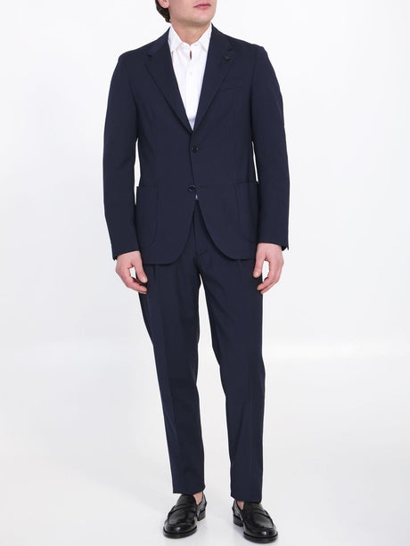 LARDINI Navy Blue Two-Piece Suit for Men