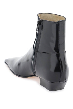 KHAITE Sleek Black Calfskin Ankle Boots for Women
