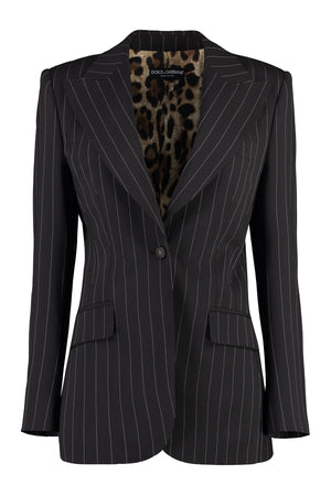 高质量棕色细条纹女士西装外套 - FW23系列