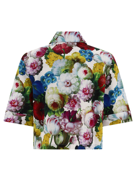 DOLCE & GABBANA Nocturnal Flower Print Shirt for Women