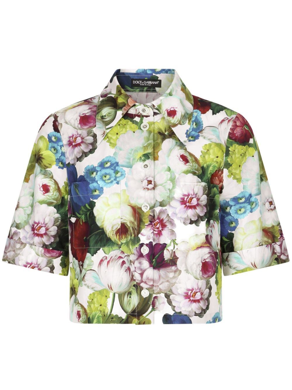DOLCE & GABBANA Floral Printed Cotton Shirt for Women - Multicolored SSC