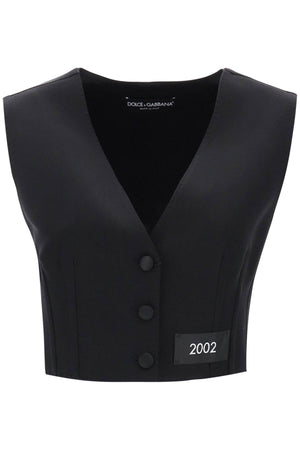DOLCE & GABBANA Black Tailored Waistcoat for Women - FW23 Collection