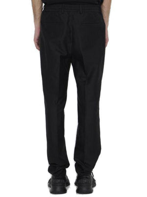 FENDI Fashionable Black Pleated Trousers for Men