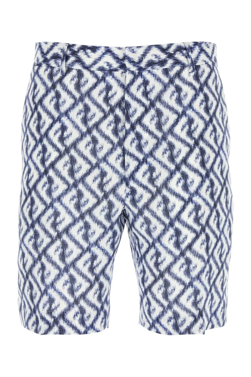 FENDI Navy Linen Shorts for Men - Perfect for Spring/Summer