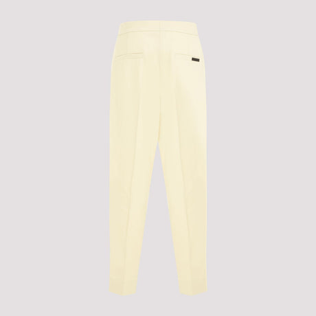 FEAR OF GOD Men's SS24 Yellow Wool Single Pleat Tapered Trousers