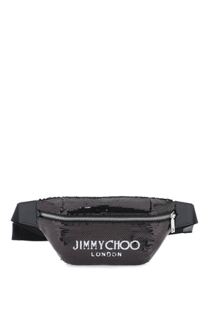 JIMMY CHOO Sequin Finley Belt Bag for Men - Black SS24