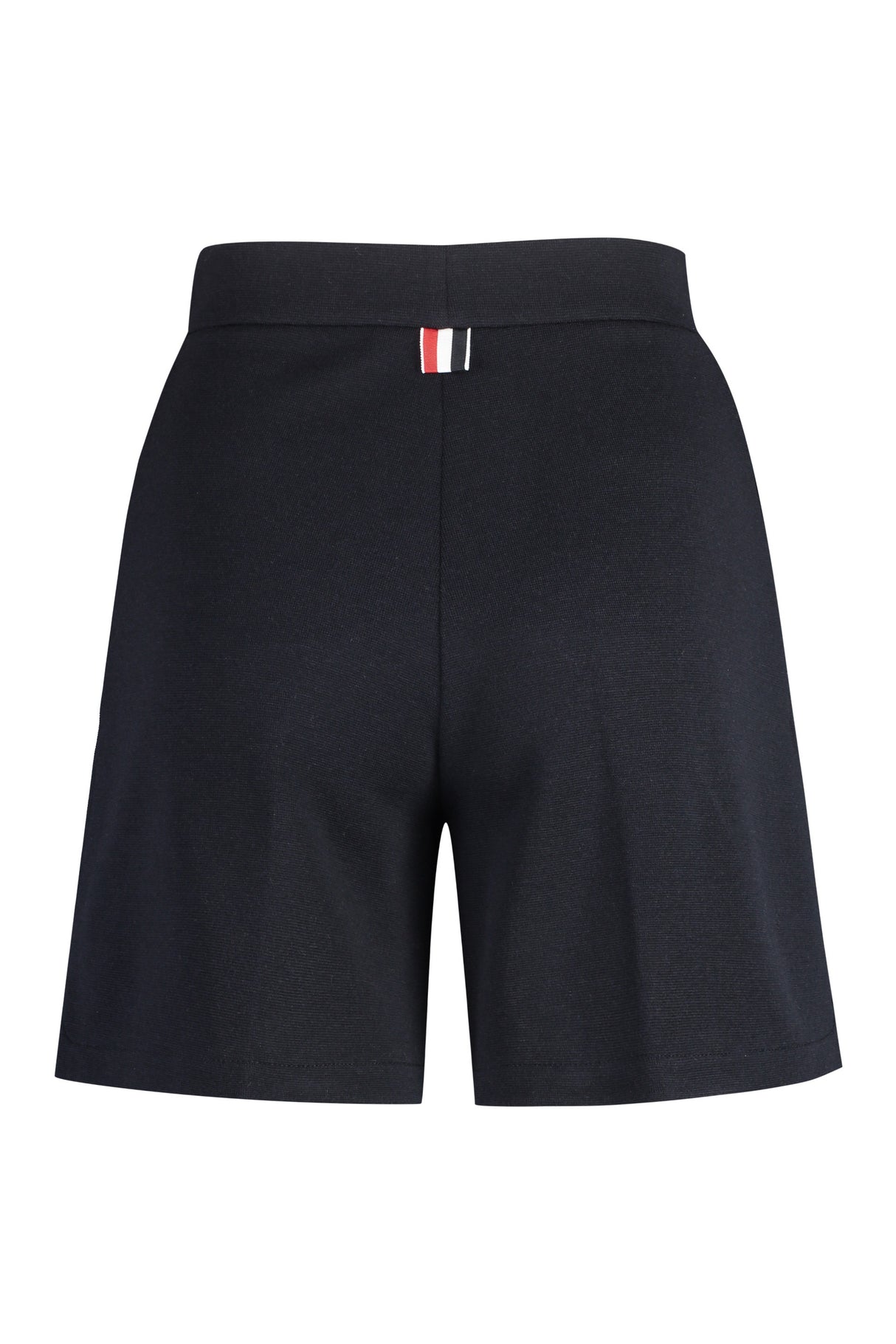 THOM BROWNE High-Waisted Wool Shorts for Women in Blue (SS24)