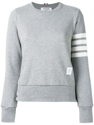 THOM BROWNE Four-Bar Stripe Cotton Sweatshirt for Women from FW23 Collection