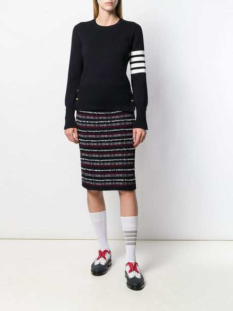 THOM BROWNE RWB 4-Bar Cotton Sweater for Women - SS24 Collection