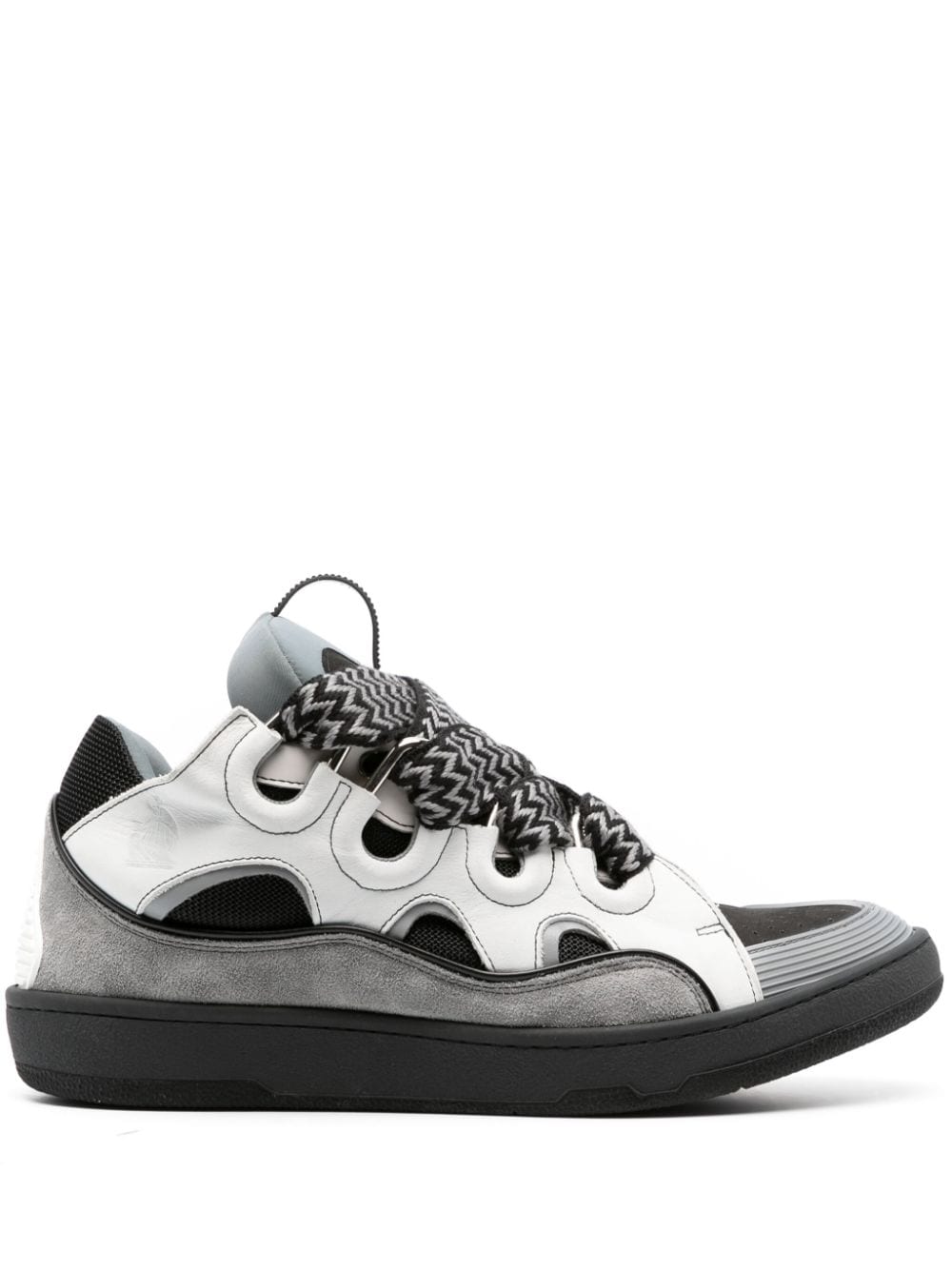 LANVIN Grey Leather Sneakers for Men - SS24 Collection